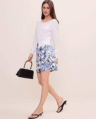 Ann Taylor Paisley Wrap Mini Skirt