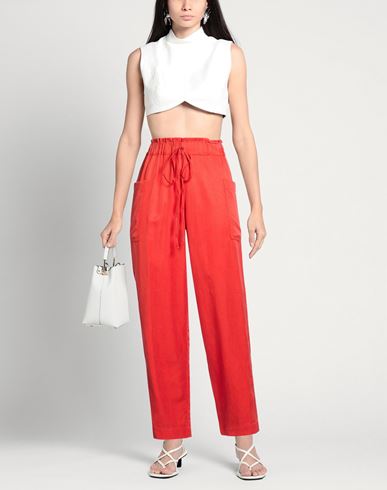 Woman Pants Red Size XS Cupro