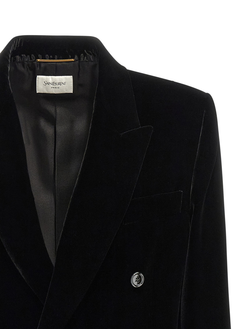 Velvet Doulbe-Breasted Jacket