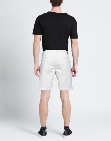 Man Shorts & Bermuda Shorts White Size 38 Cotton, Elastane