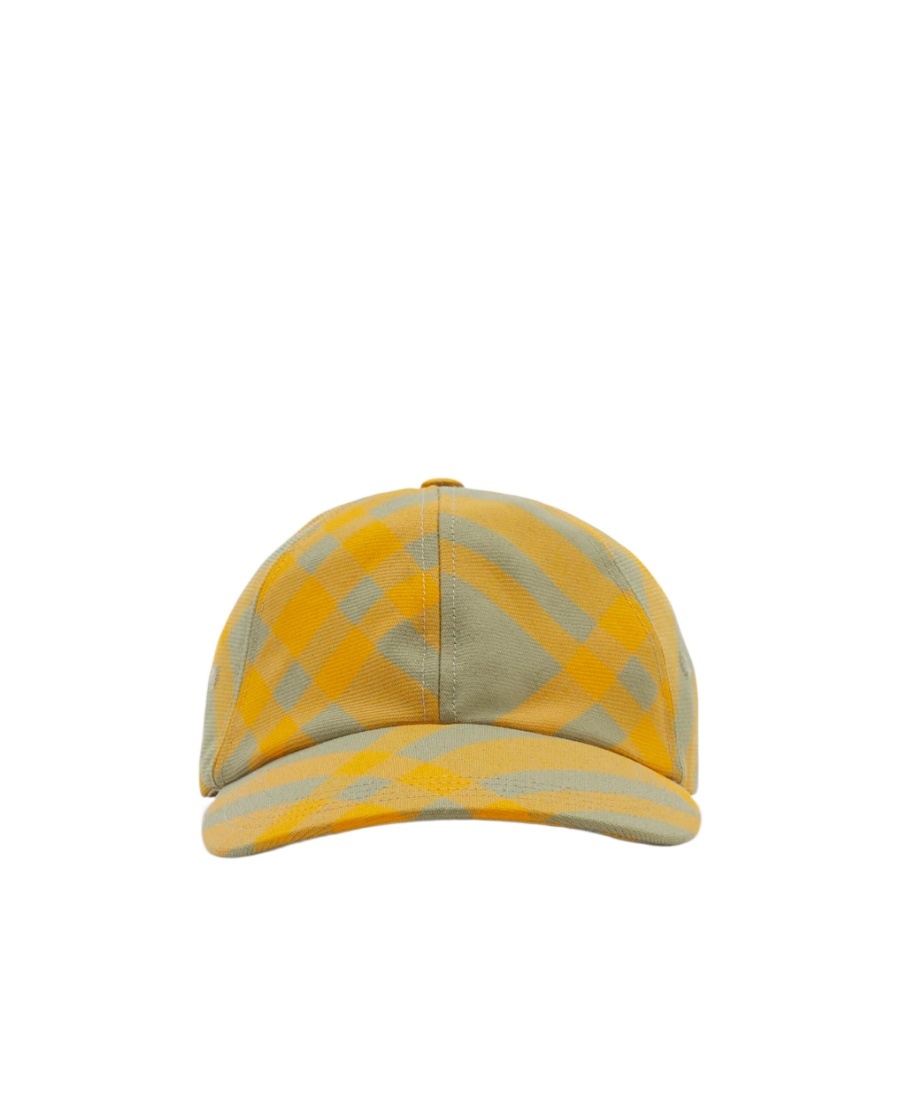 Check-pattern baseball cap