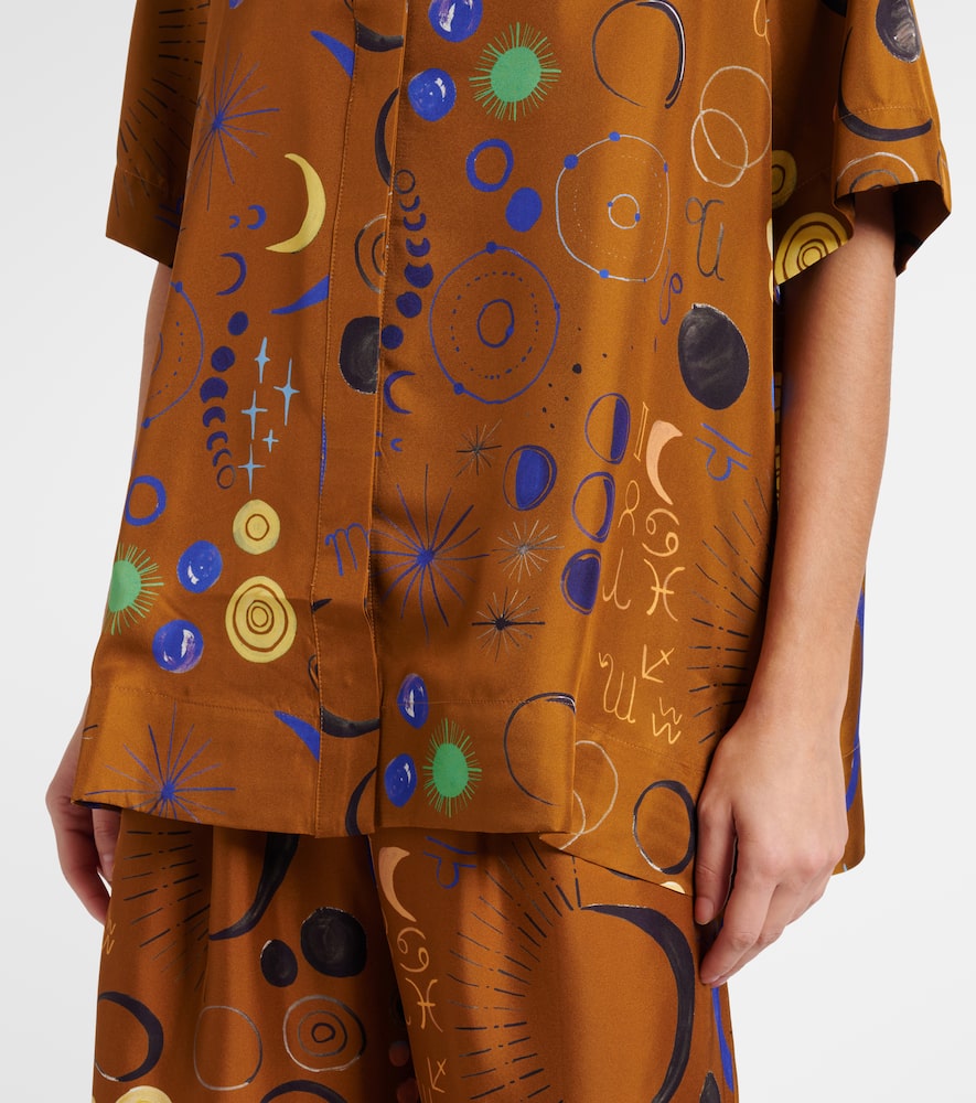 Montauk printed silk twill shirt