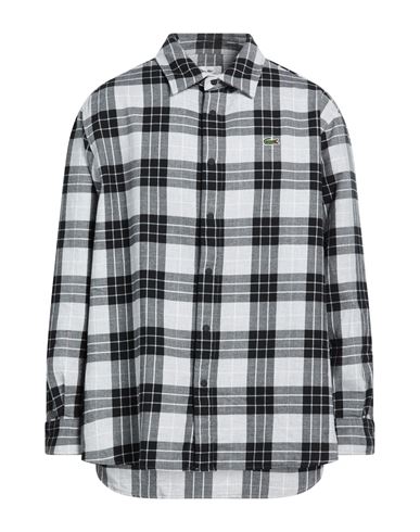 Lacoste L!ve Man Shirt Grey Size 15 ½ Cotton, Polyester