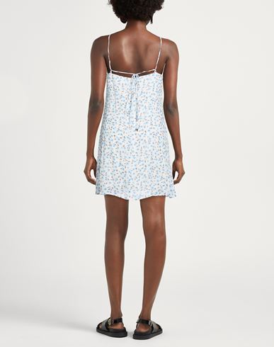 Woman Mini dress Sky blue Size S Viscose, Cotton, Silk
