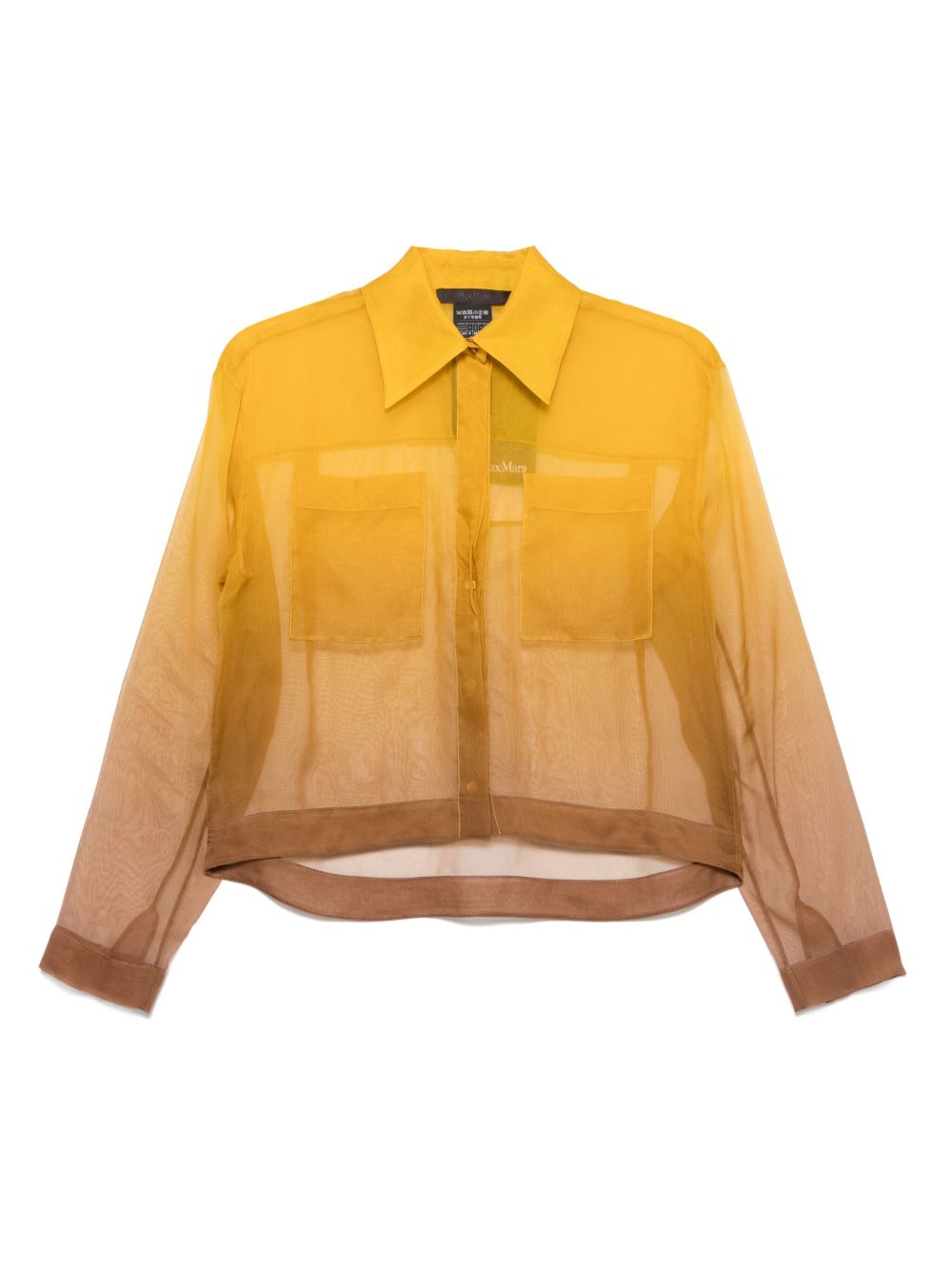Max Mara semi-sheer shirt - Yellow