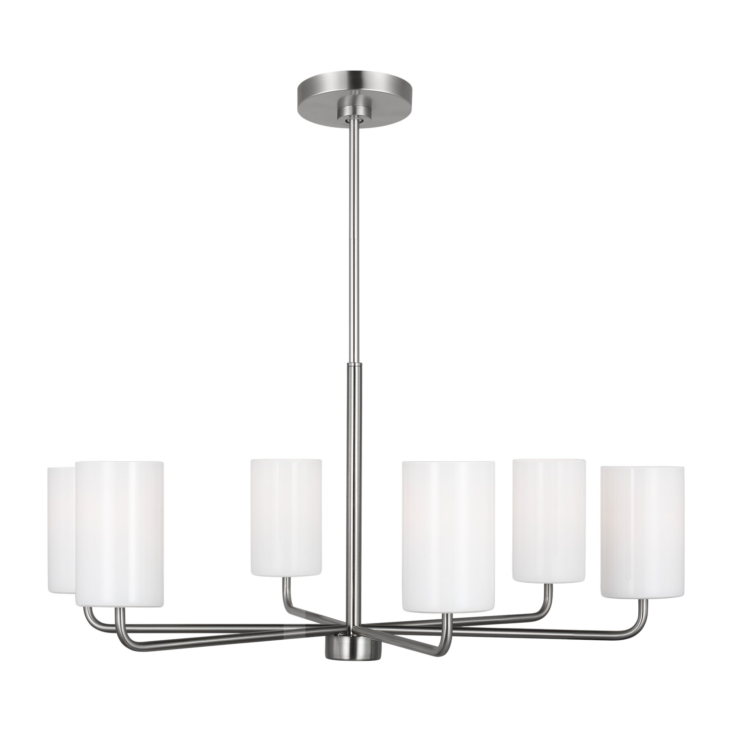 Brushed Steel Chandelier from the Rhett Collection