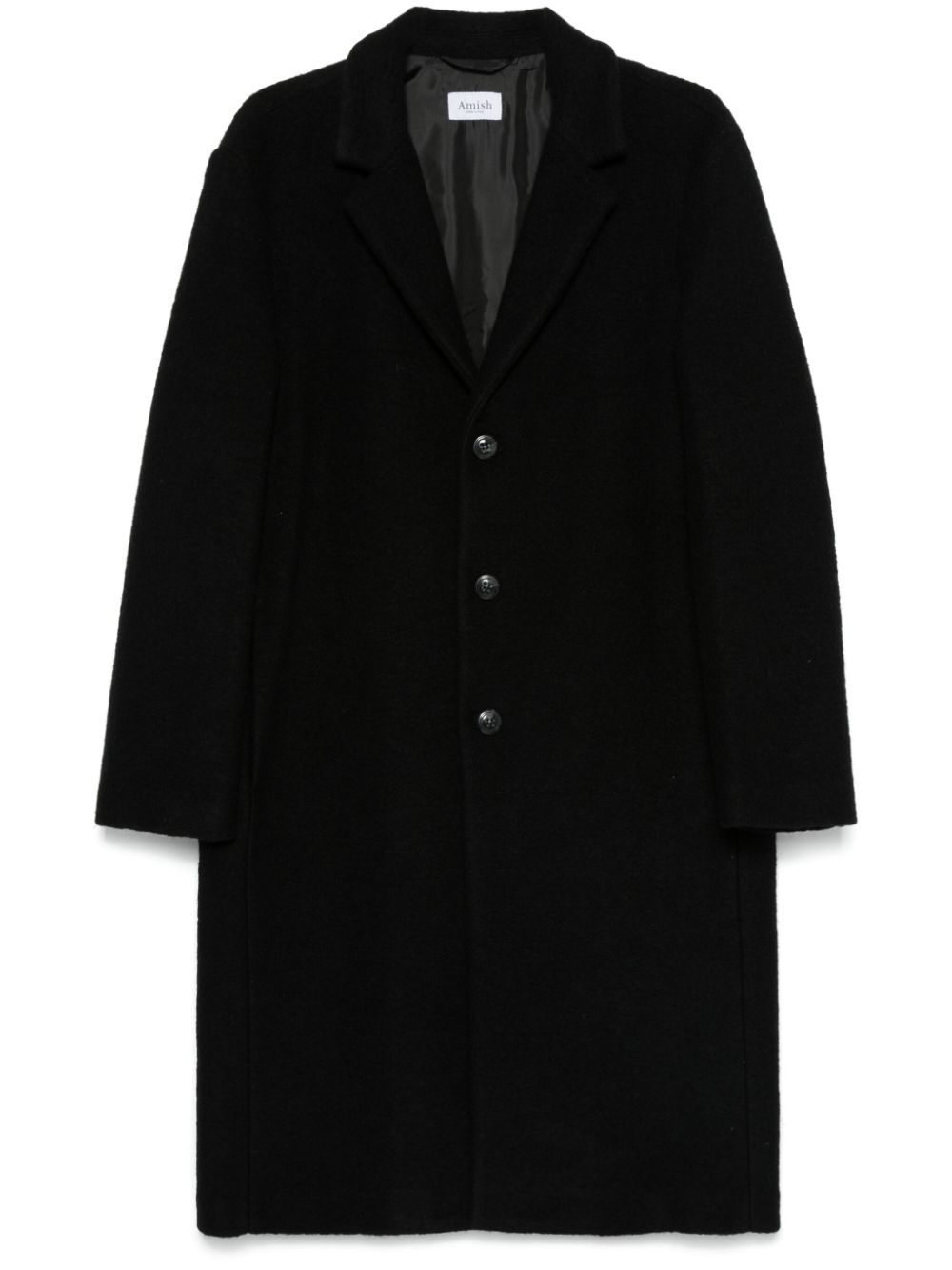 Brushed-finish coat - Black