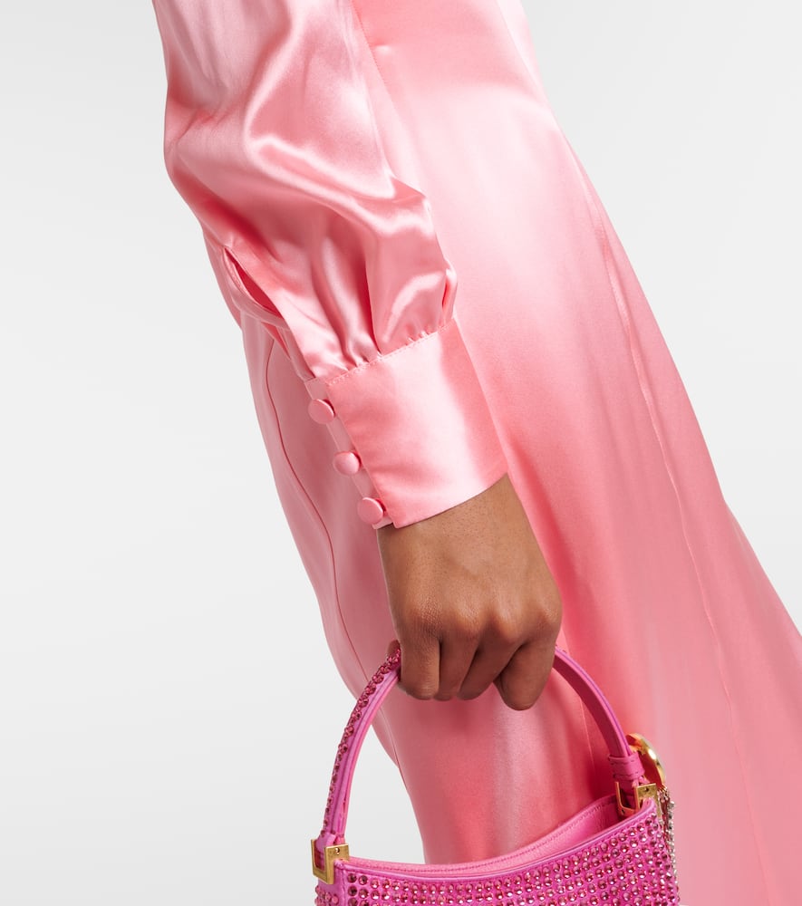 Silk satin midi dress