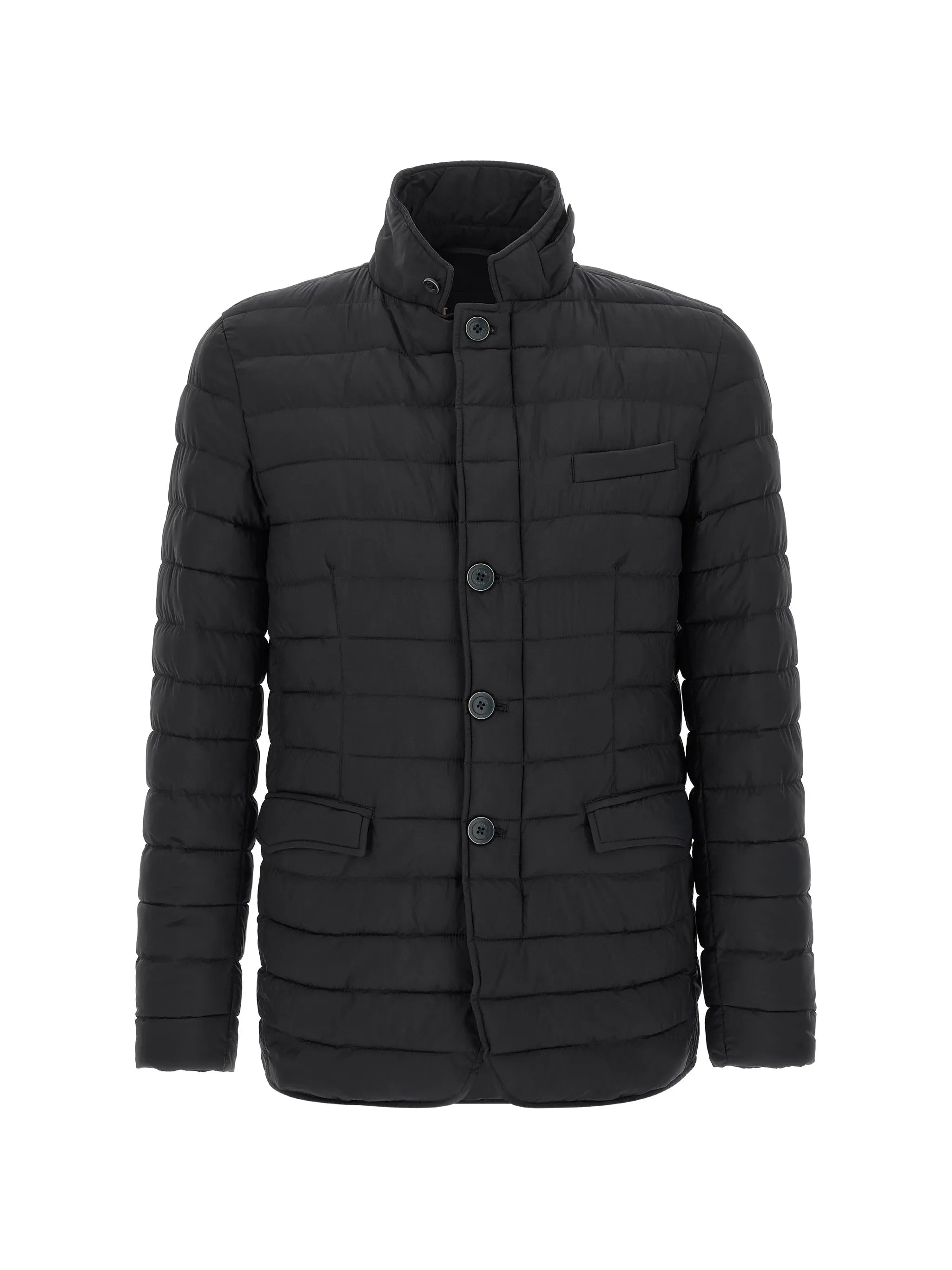 Quilted Down Down Jacket — Black
