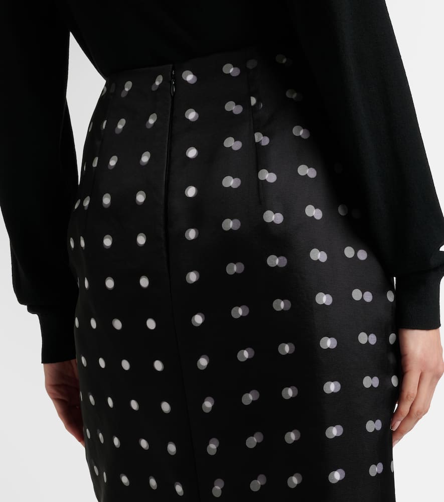 Bethan polka-dot silk taffeta pencil skirt
