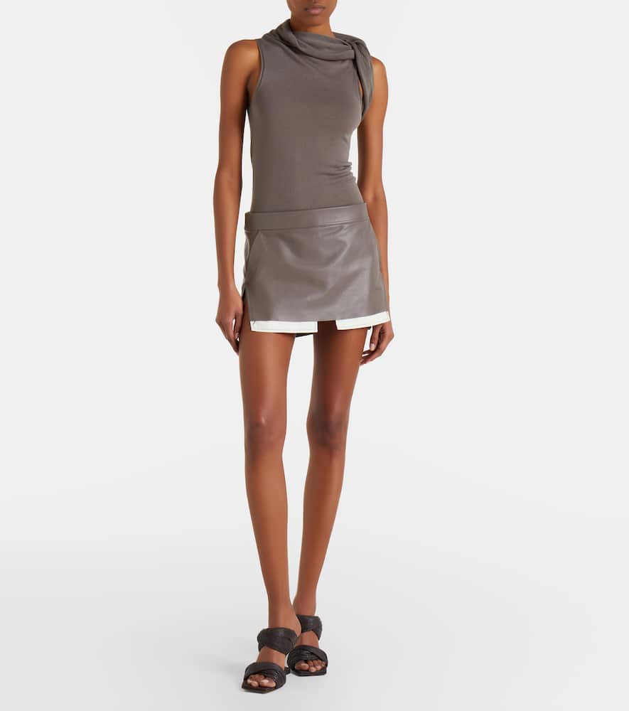 Fog leather miniskirt