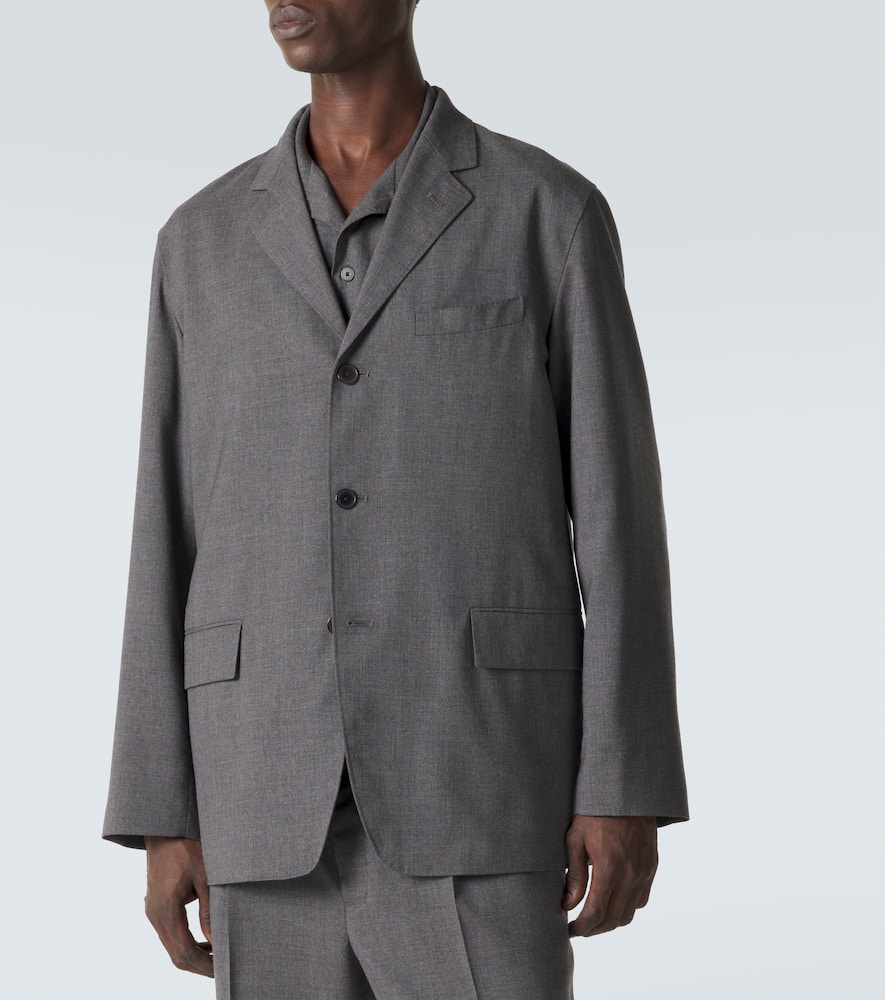 Cashmere poplin blazer