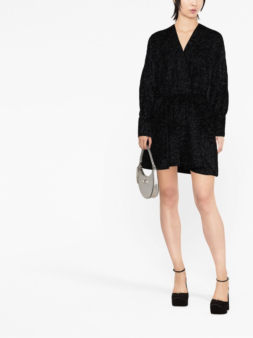 Black Alexande velvet mini dress