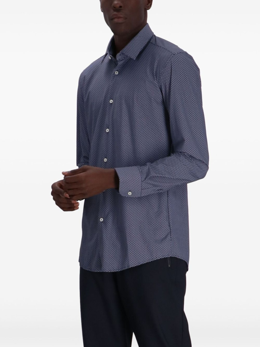 Blue Printed Shirt
