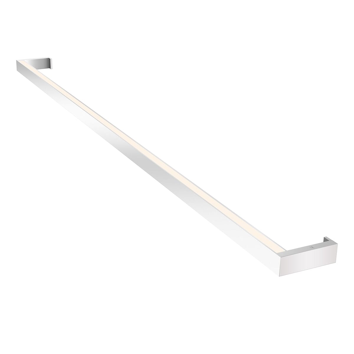 Thin-Line 2-Light 1" Bathroom Vanity Light in Bright Satin Aluminu