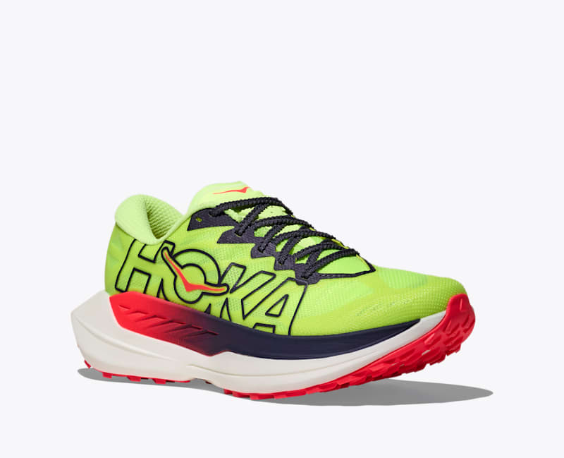 HOKA Women's Rocket X Trail Shoes in Neon Yuzu/Neon Flame