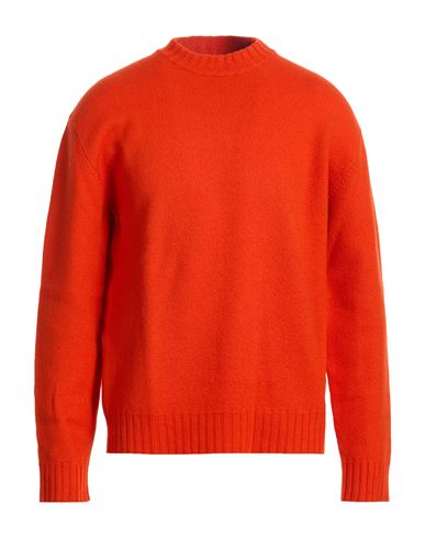 Man Sweater Tomato red Size 36 Wool