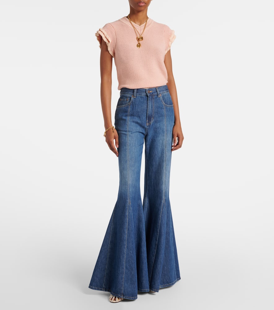 Chloé Ruffled wool top