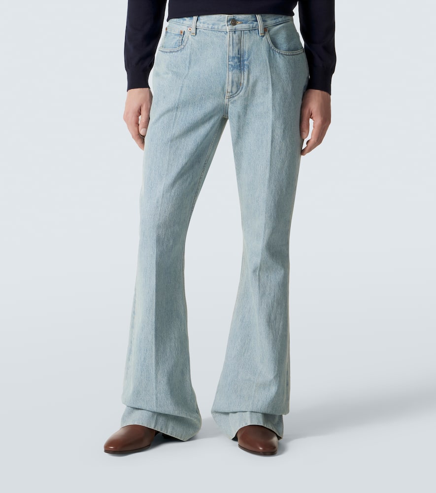 Logo flared jeans