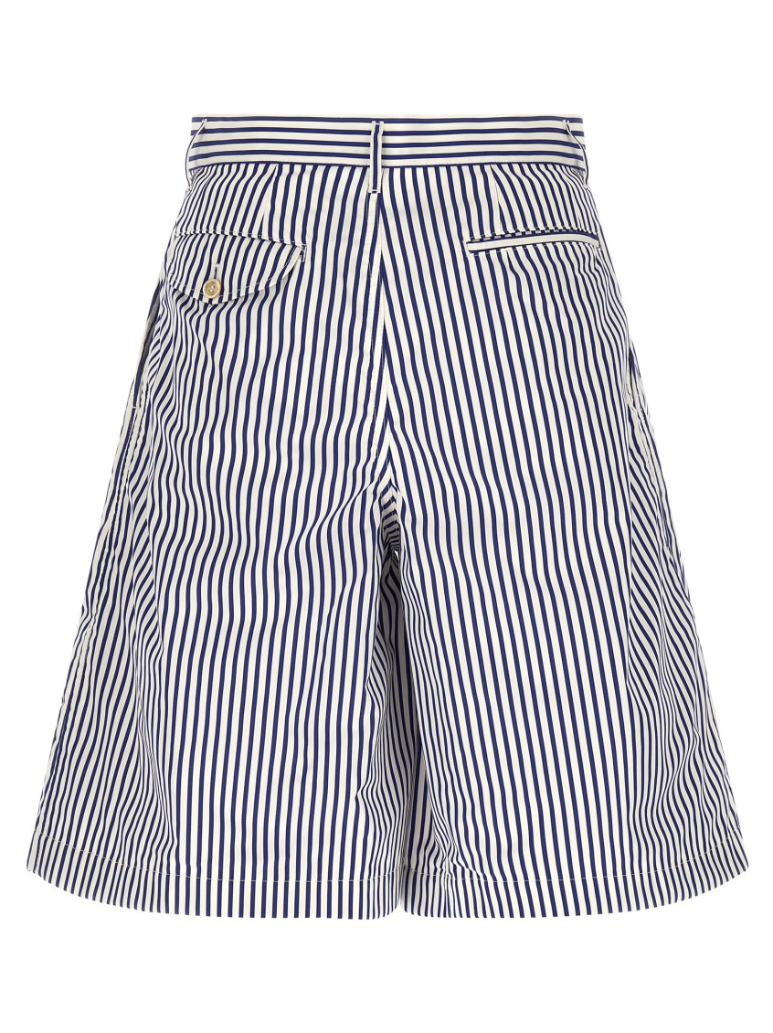 White Cotton Bermuda Shorts
