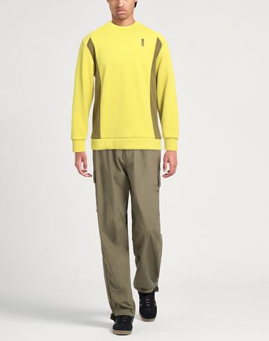 Man Sweatshirt Lime green Size L Polyester, Viscose, Elastane