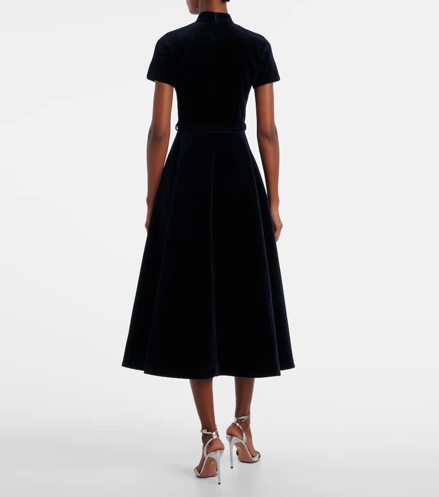 Camilla cotton velvet midi dress