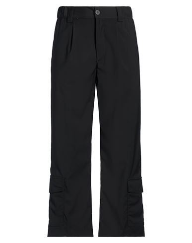 Man Pants Black Size L Polyester, Viscose, Elastane
