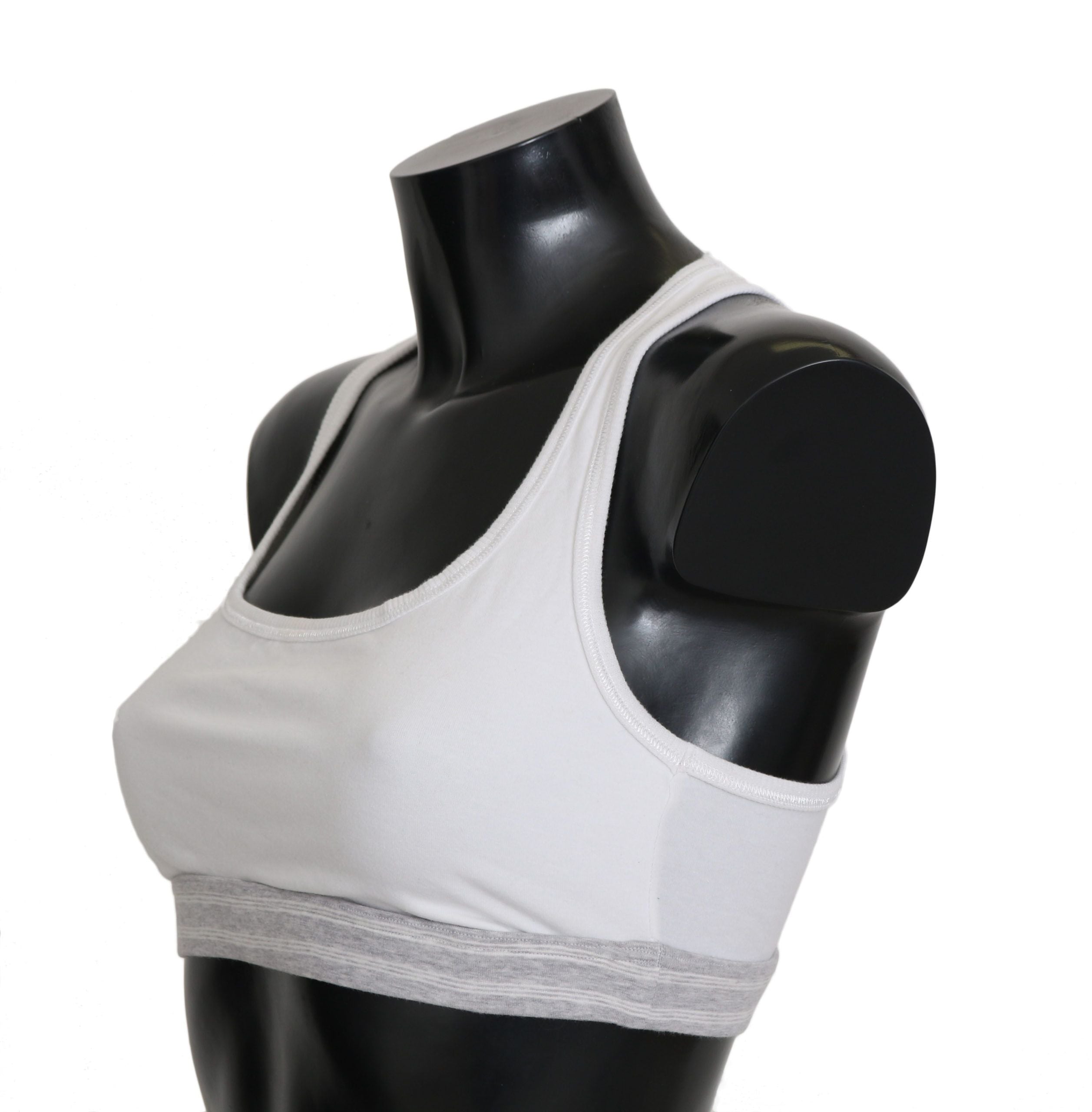 Cotton-Elastane Sports Bra Sports Bra — White