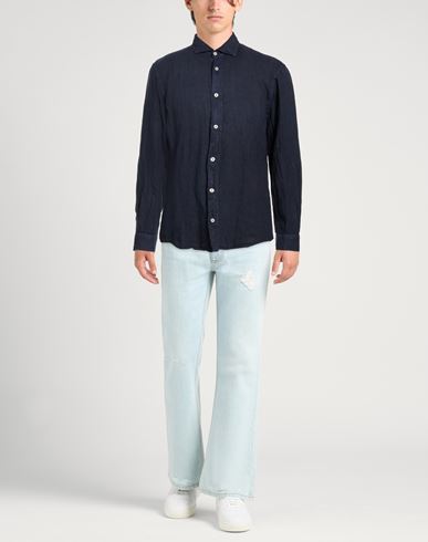 Roÿ Roger's Riviera Man Shirt Navy Size M Linen