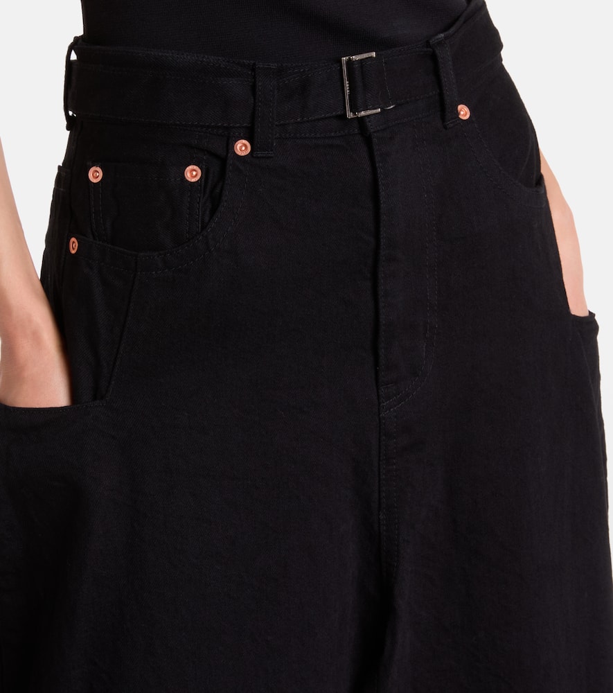 Denim maxi skirt