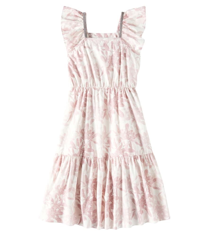 Monili floral cotton poplin dress