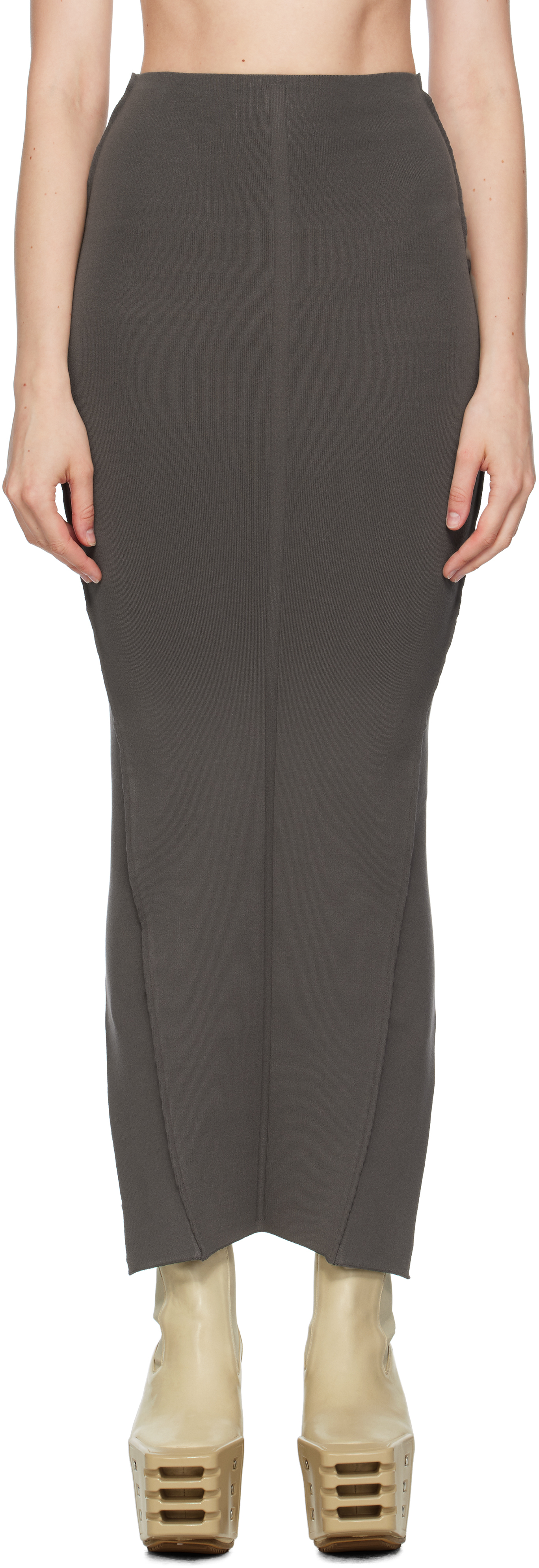 Gray Concordians Pillar Maxi Skirt