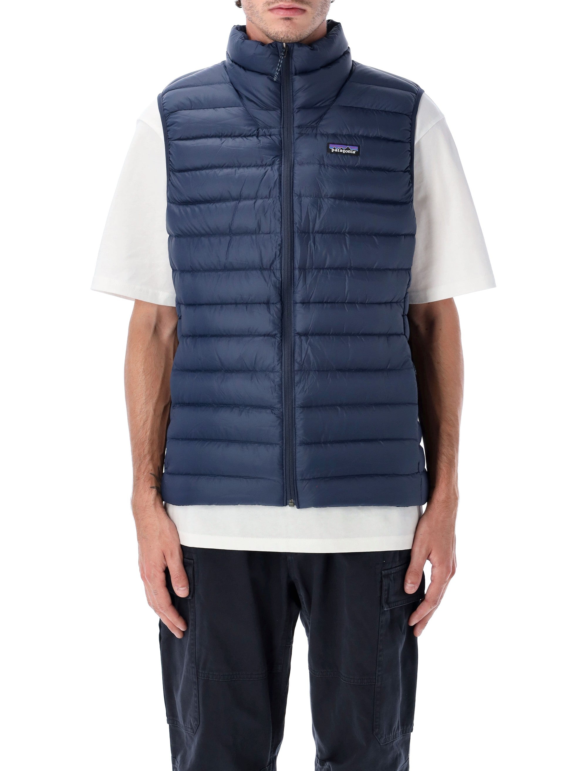 Down Sweater Regular Fit Recycled Nylon Puffer Vest with 800-Fill Goose Down