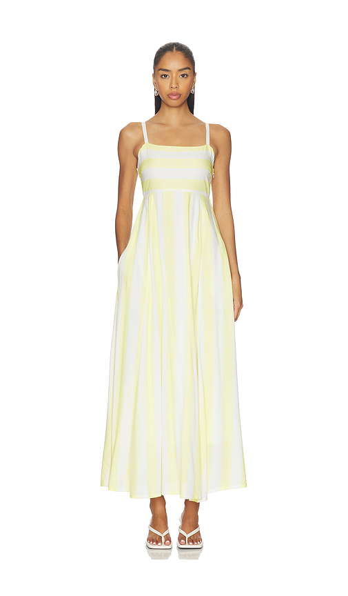 BEACH RIOT x REVOLVE Rianne Maxi Dress in Lemonade Stripes. XL also in S