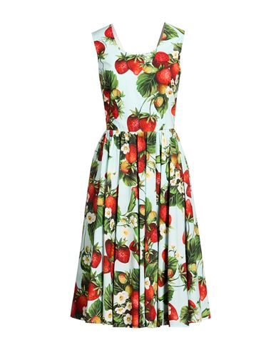 Woman Midi dress Sky blue Size 6 Cotton