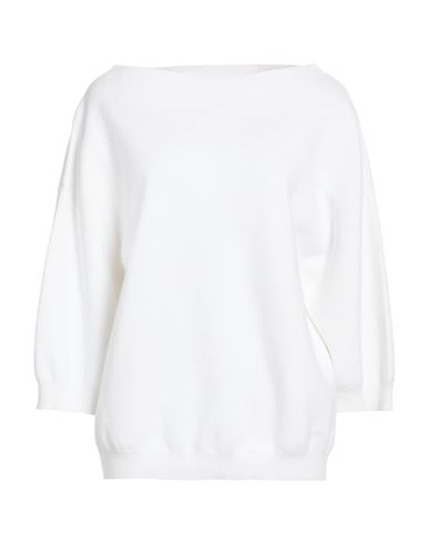Woman Sweater Off white Size M Cotton