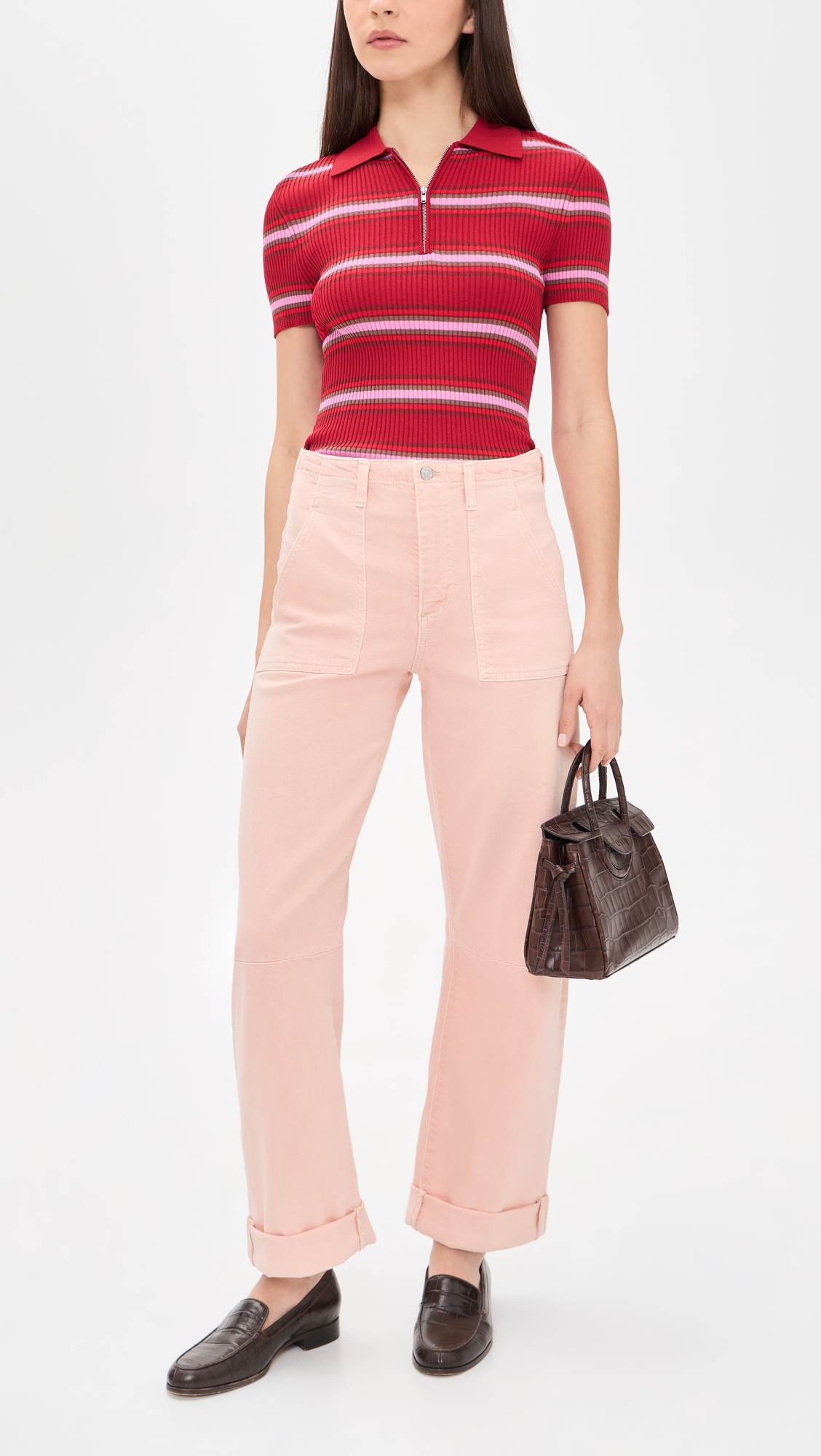 Utility Soft Double Cuff Jeans Peachy