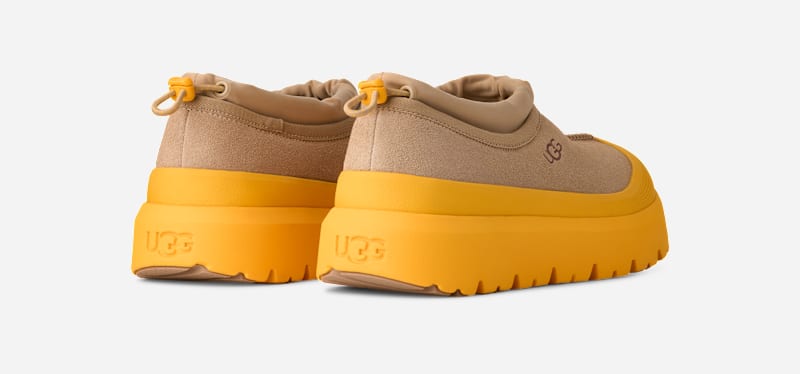 ® Men's Tasman Weather Hybrid Suede Clogs Cold Weather Boots in Mustard Seed/Summer Wheat