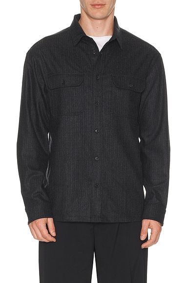 Fear of God Classic Shirt in Willow in Charcoal - Sage. L also in M, XL/1X, XXL/2X
