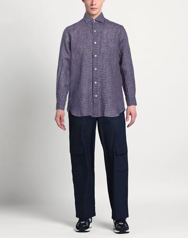 Man Shirt Slate blue Size 15 ¾ Linen