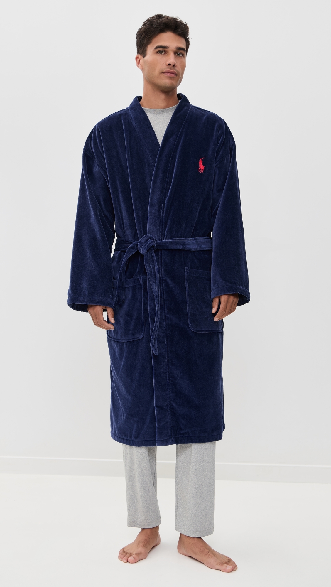 Terry Velour Robe Cruise Navy XL