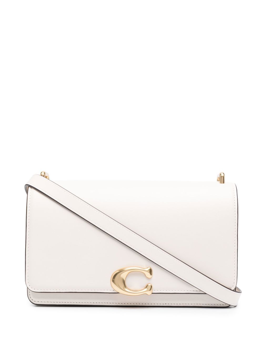 Elevated logo-plaque shoulder bag - Neutrals