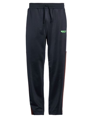 Man Pants Navy Size L Polyester, Cotton