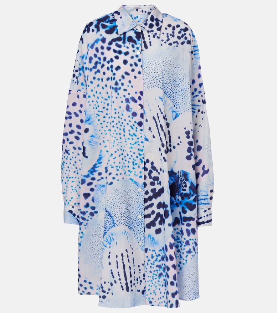 Printed cotton voile shirt