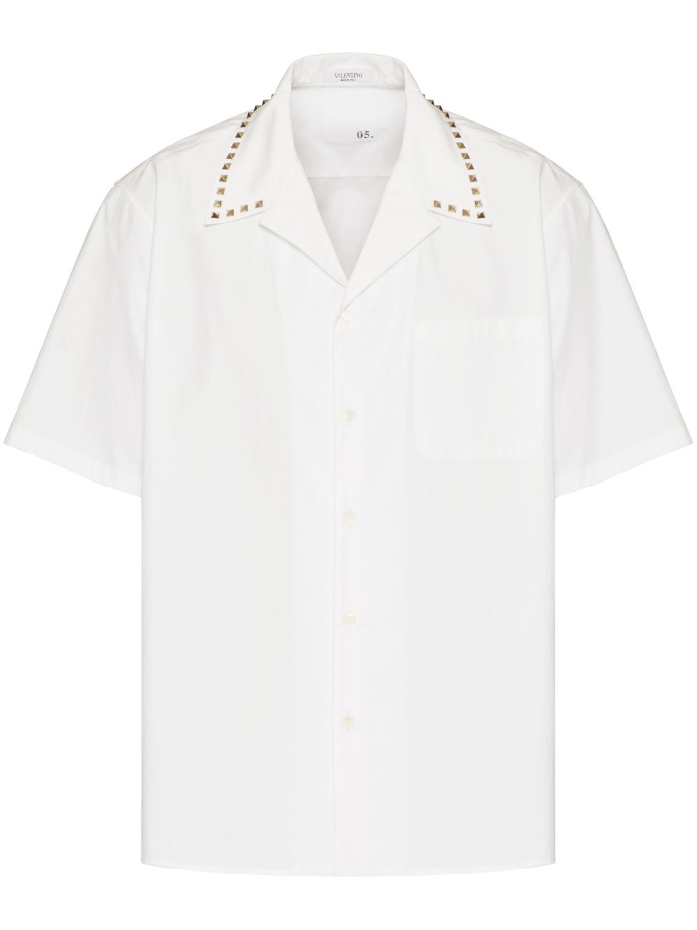 Rockstud Untitled stud-embellished bowling shirt - White