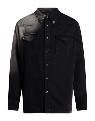 Man Denim shirt Black Size 19 Cotton