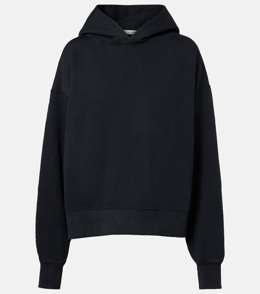 Relaxed cotton jersey hoodie