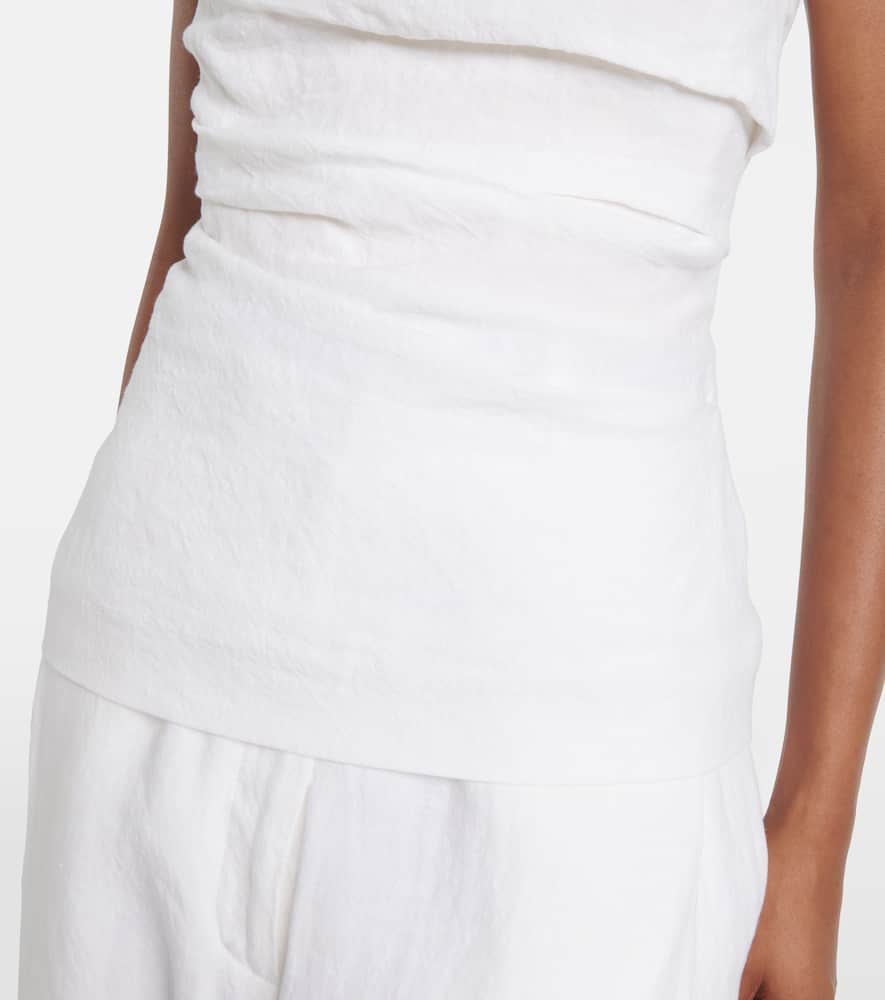 Izel draped linen top
