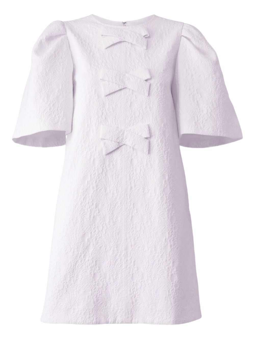 Cloqué-effect mini dress - White