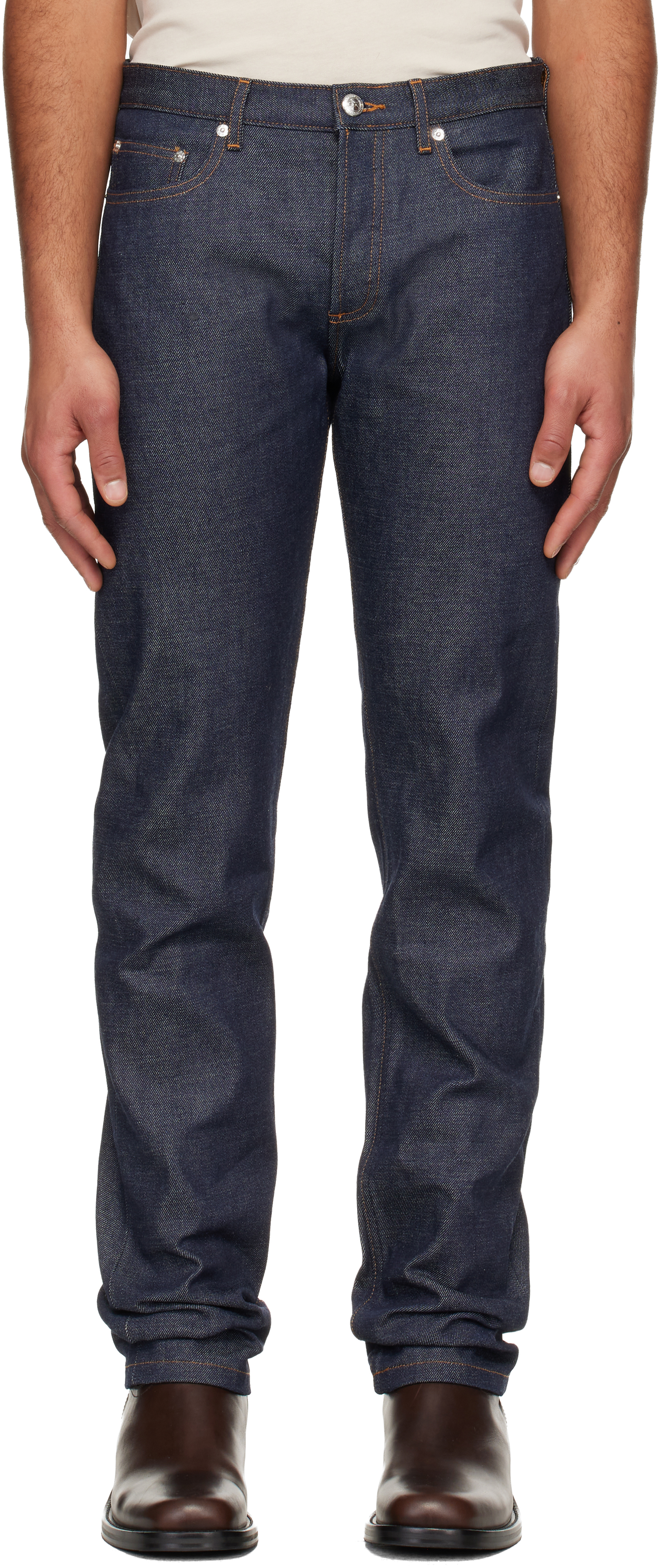 A. P.C. Navy New Standard Jeans